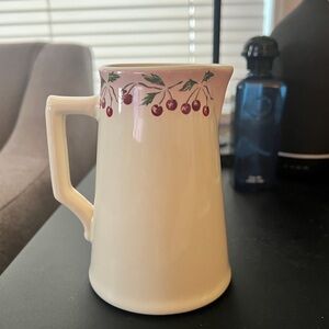 Le Comptoir de Famille Cherry Pattern Cream Pitcher